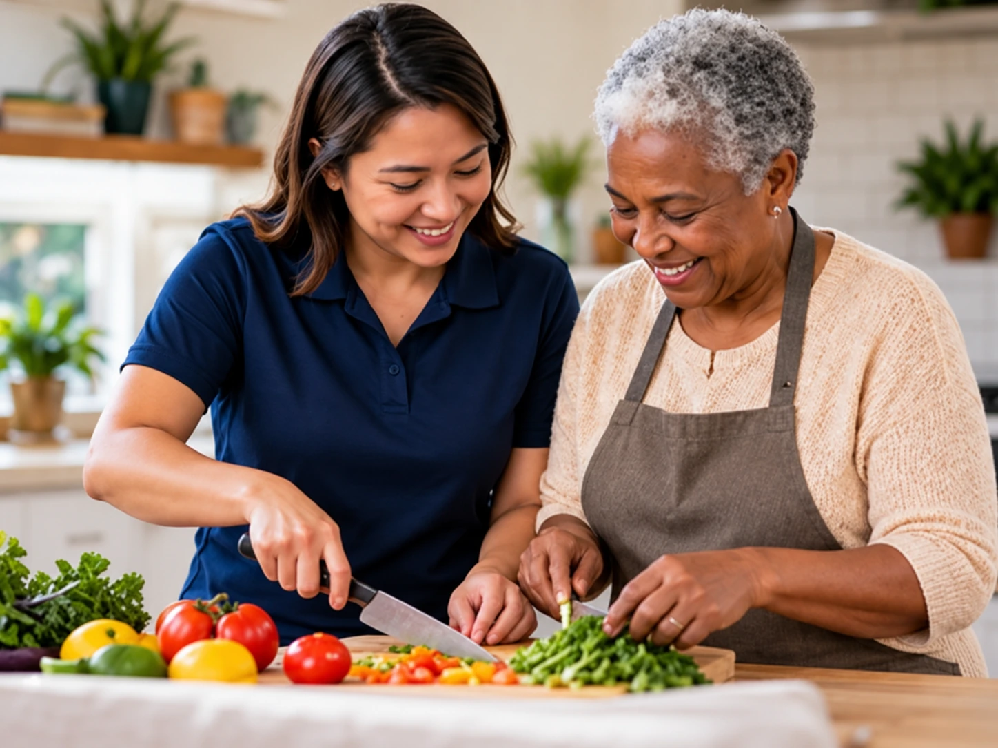 Caregiver providing in-home support