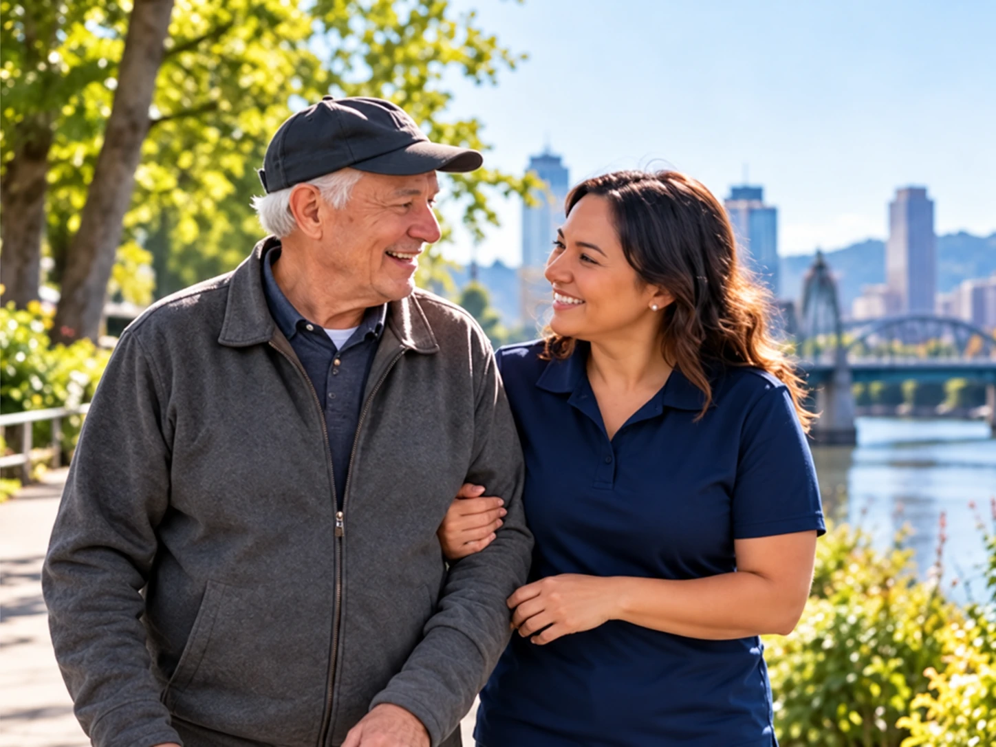 Caregiver providing in-home support