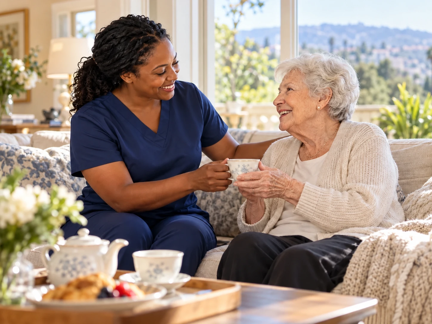Caregiver providing in-home support