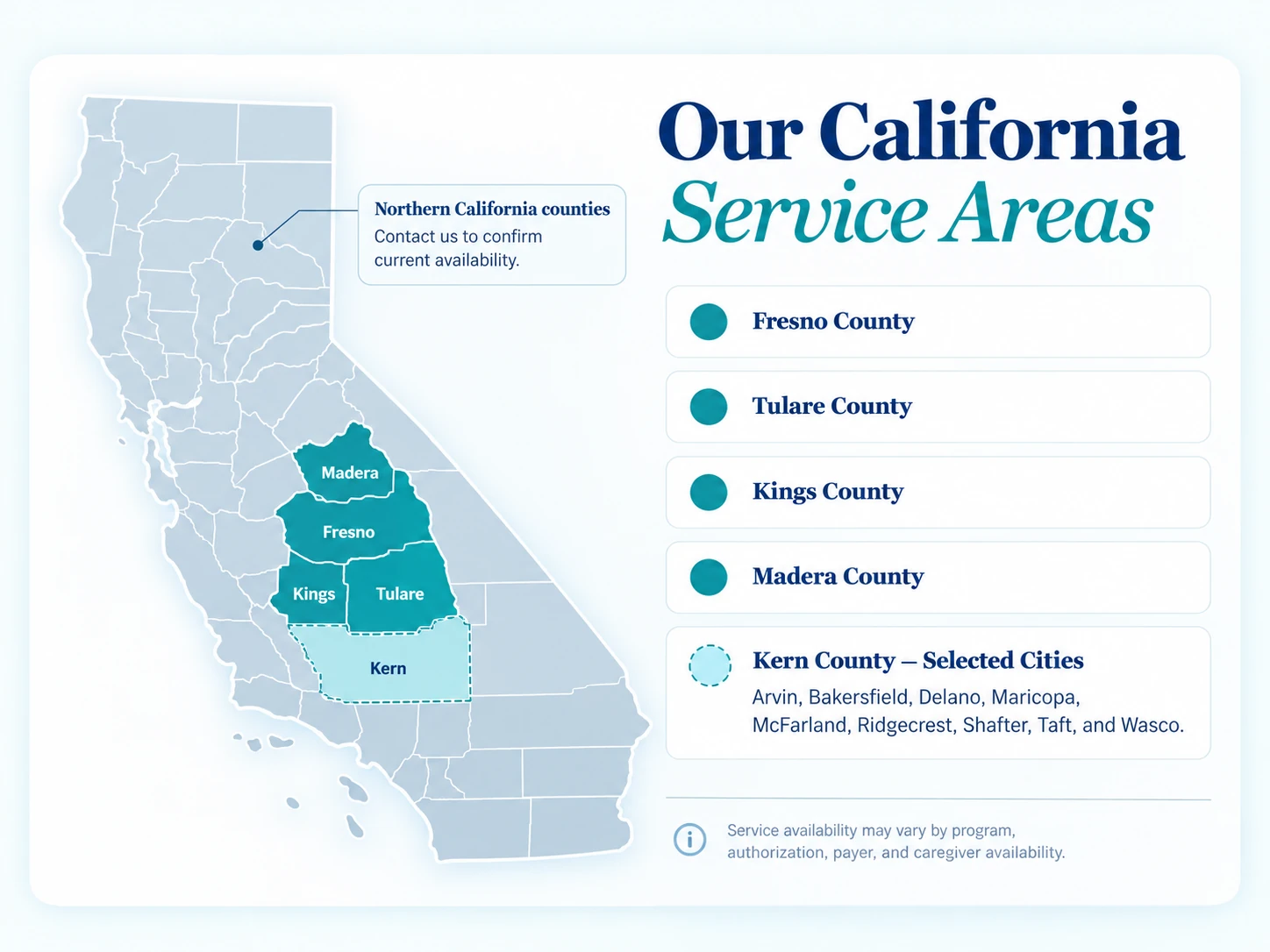 Selora Care California service area map